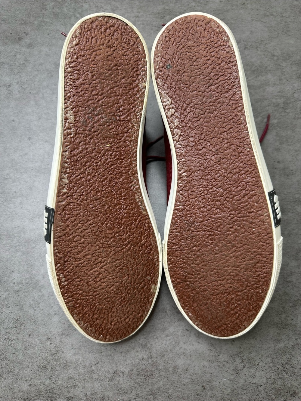 Diesel Marcy W Canvas Sneakers Burgundy Orange Lace-Up Shoes Size 9.5|EU 43 - Picture 5 of 6